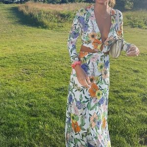 AFRM Assi Floral Cutout Maxi Dress